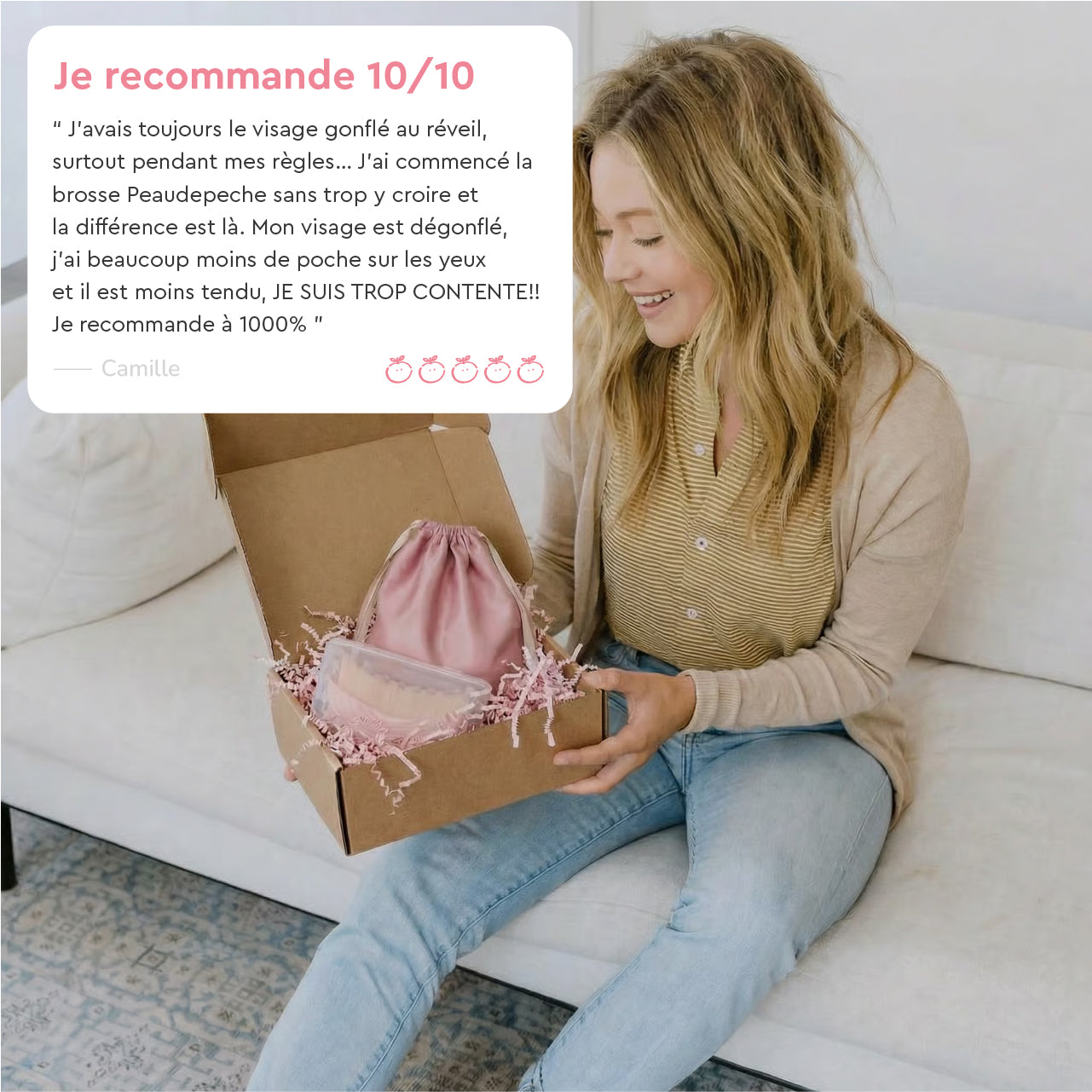 Brosse de drainage lymphatique du visage - Peaudepeche™